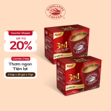 Cà Phê Highlands Coffee 3in1 Hòa Tan hộp 20 Gói x 17gr x 2 Hộp